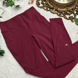 Burgundy Lululemon Leggings